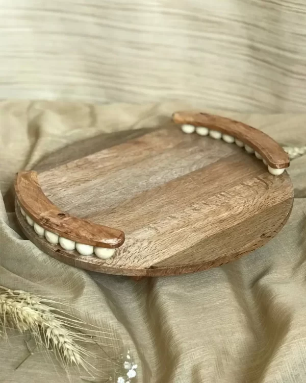 سینی گرد چوبی - Image 3