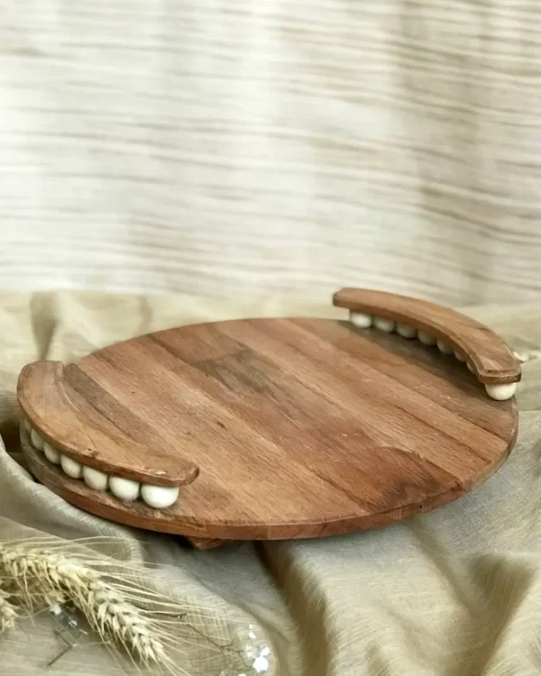 سینی گرد چوبی