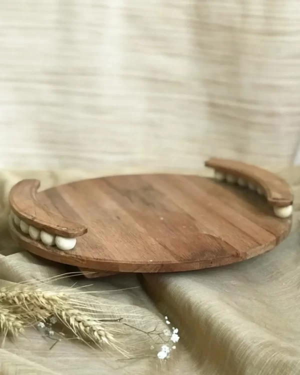 سینی گرد چوبی