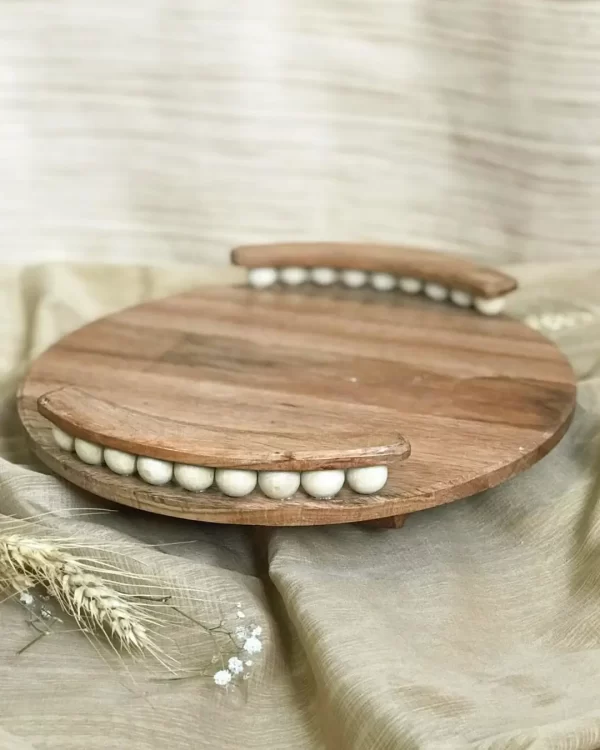 سینی گرد چوبی - Image 3