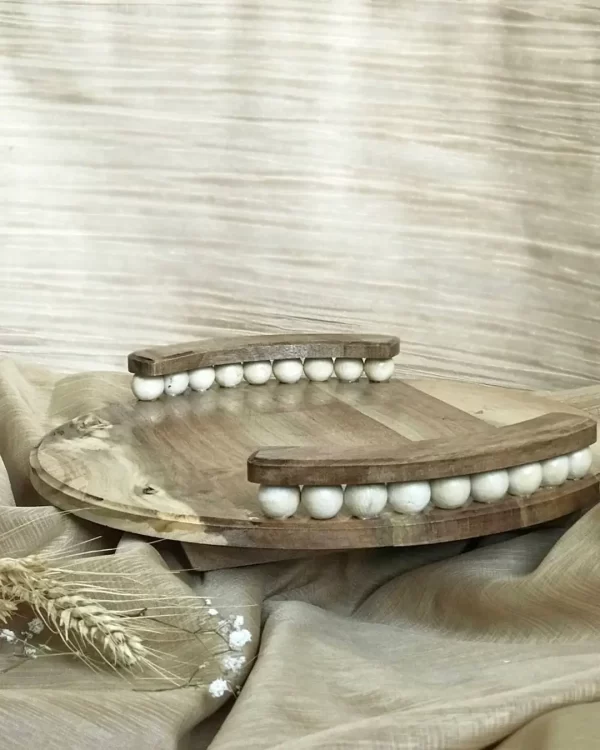سینی گرد چوب گردو
