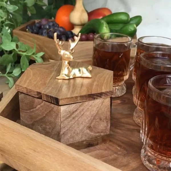 قندان چوبی شش ضلعی