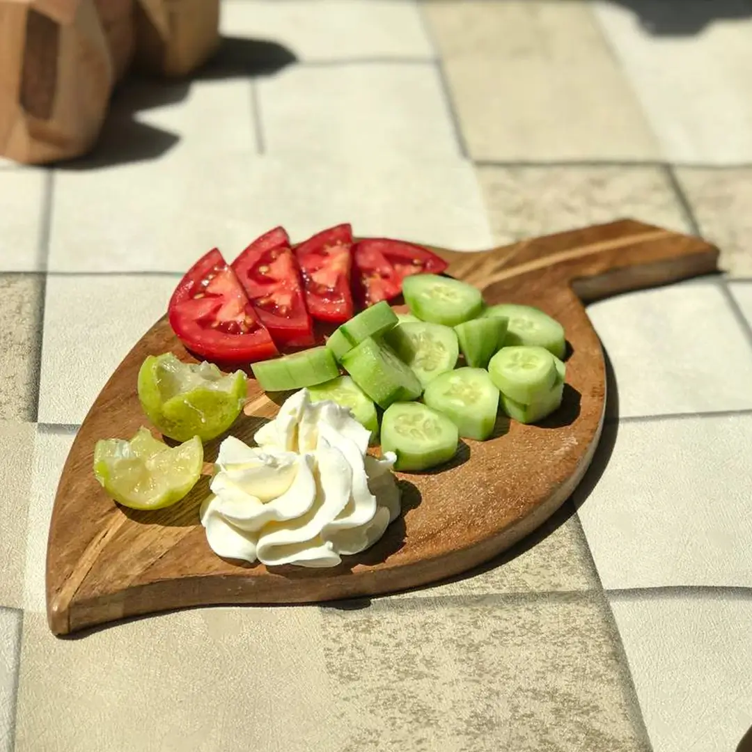 تخته سرو چوبی طرح برگ