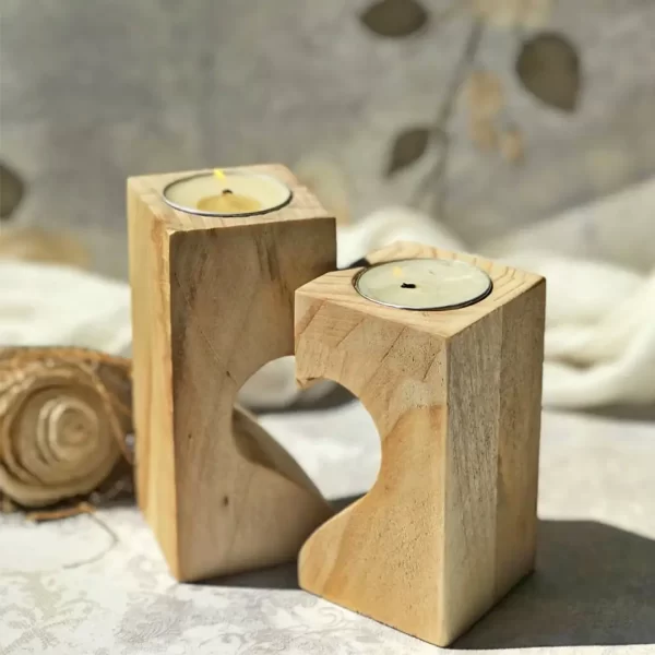 جاشمعی چوبی قلب - Image 3