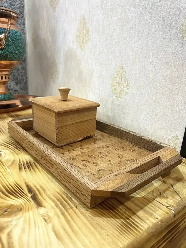 سینی سایز متوسط چوب بلوط