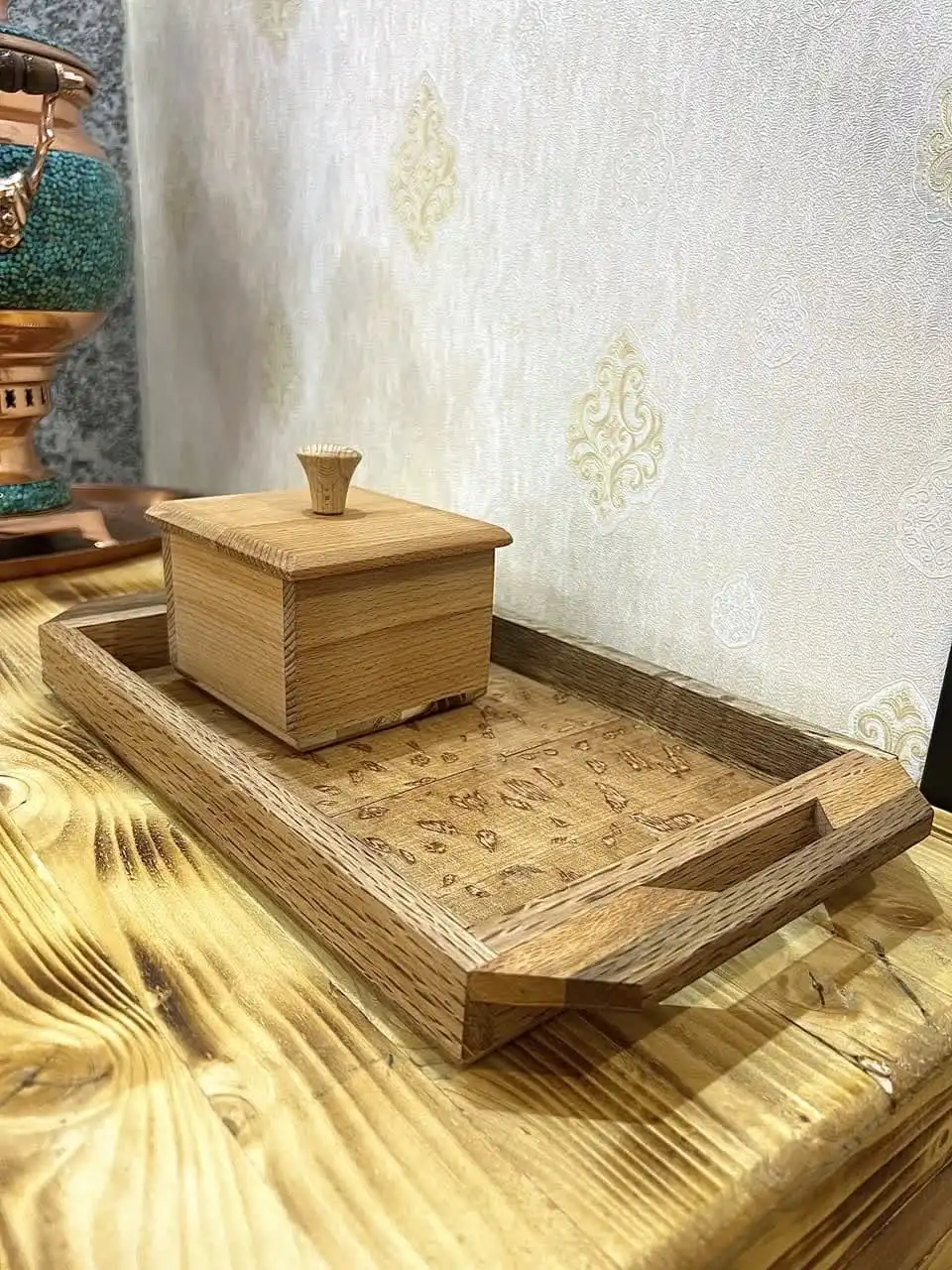 سینی سایز متوسط چوب بلوط
